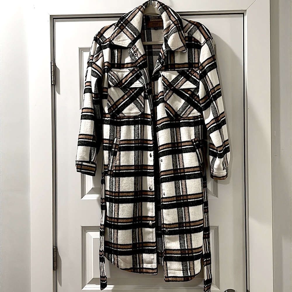 BlankNYC Long Plaid Shacket